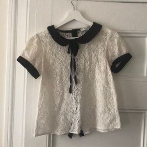 Lace Peter Pan Collar Blouse